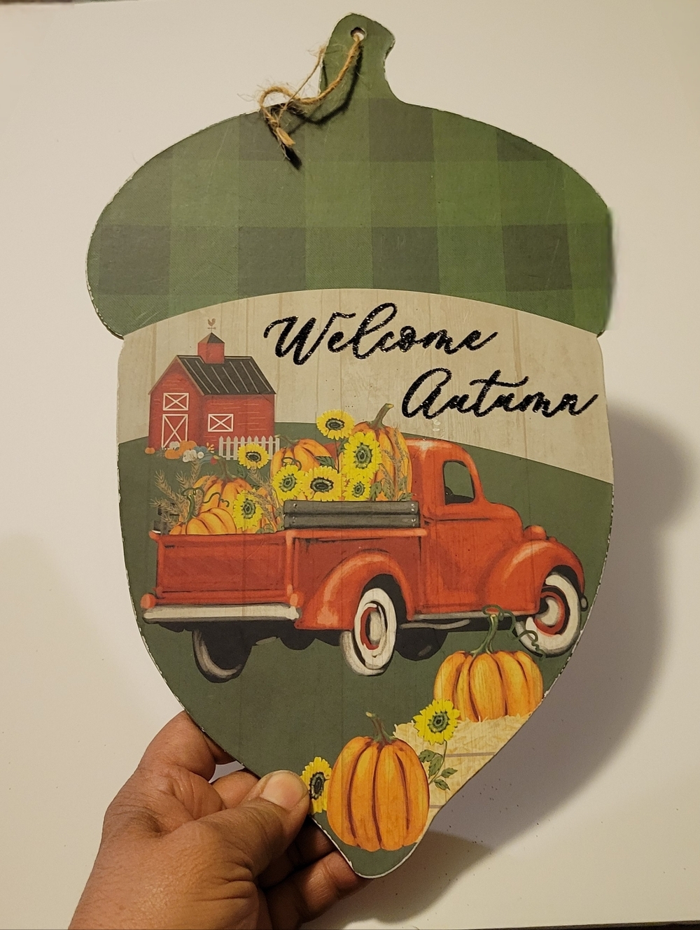Fall (Welcome Autumn) SIGN Wall Art Door Hanger Retro Decor